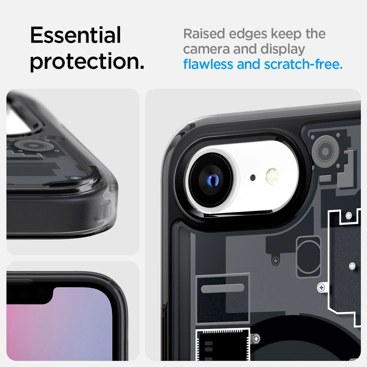 Etui Spigen Ultra Hybrid MagSafe na iPhone 16e / 17e Zero One - czarne – zdjęcie 15