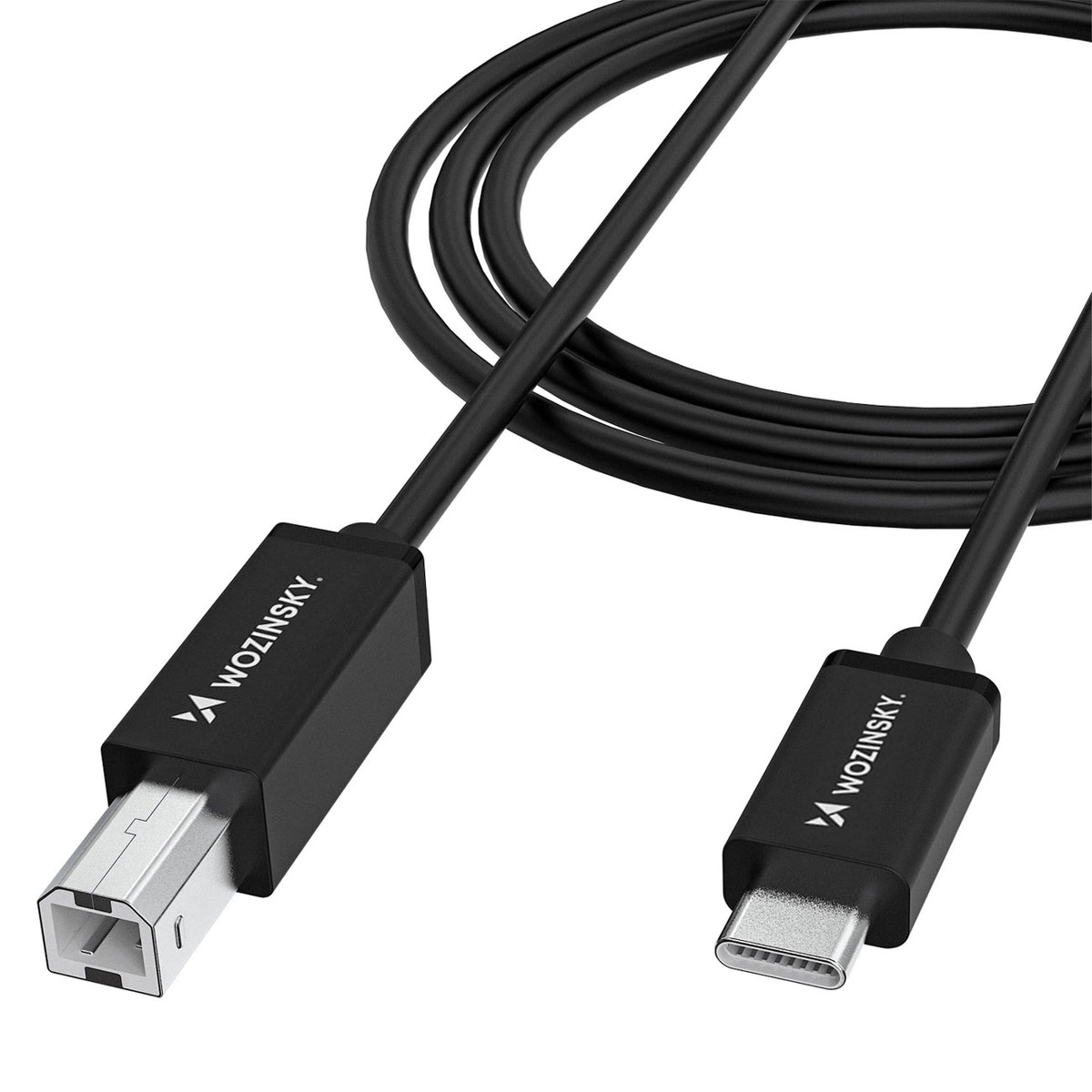 Kabel Wozinsky WKDDY1S USB-B - USB-C 1m - czarny