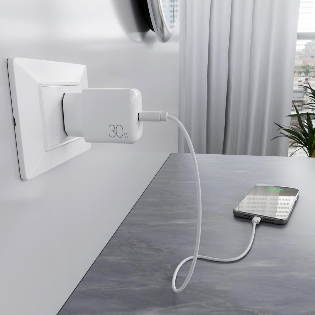 Ładowarka sieciowa Puro PROLITE 30W USB-C - biała – zdjęcie 8