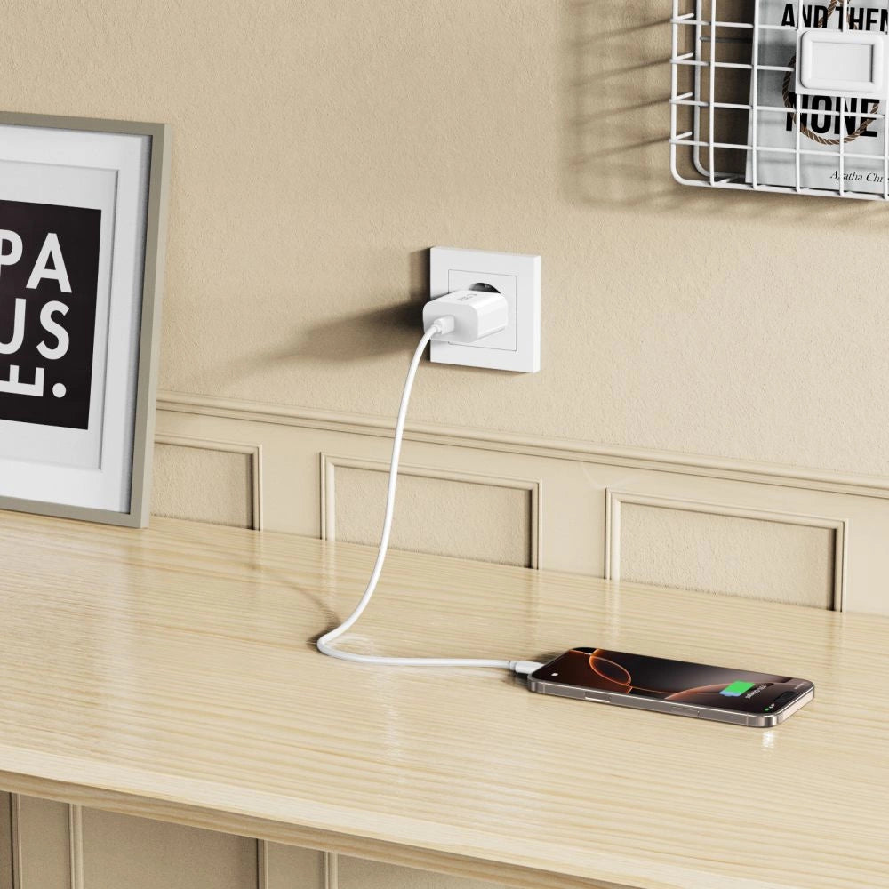 Ładowarka sieciowa Tech-Protect NC20W PD20W USB-C z kablem USB-C - biała – zdjęcie 11