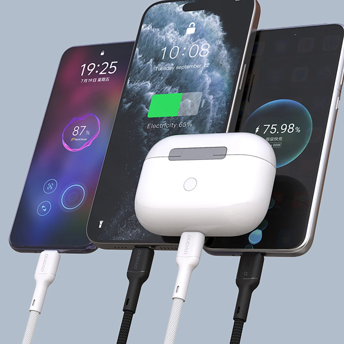 Kabel Dudao L9C 65W USB-C - USB-C 1m - czarny – zdjęcie 9