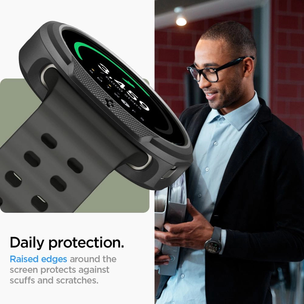 Etui Spigen Liquid Air na Samsung Galaxy Watch 8 44 mm - czarne matowe