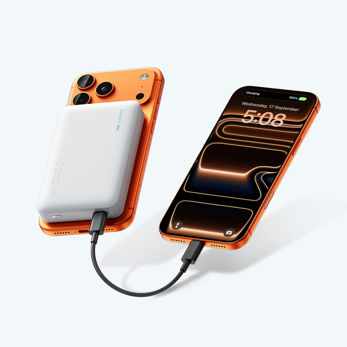 Powerbank Cuktech WPB100N 20 W 10000 mAh magnetyczny z podstawką - biały – zdjęcie 8
