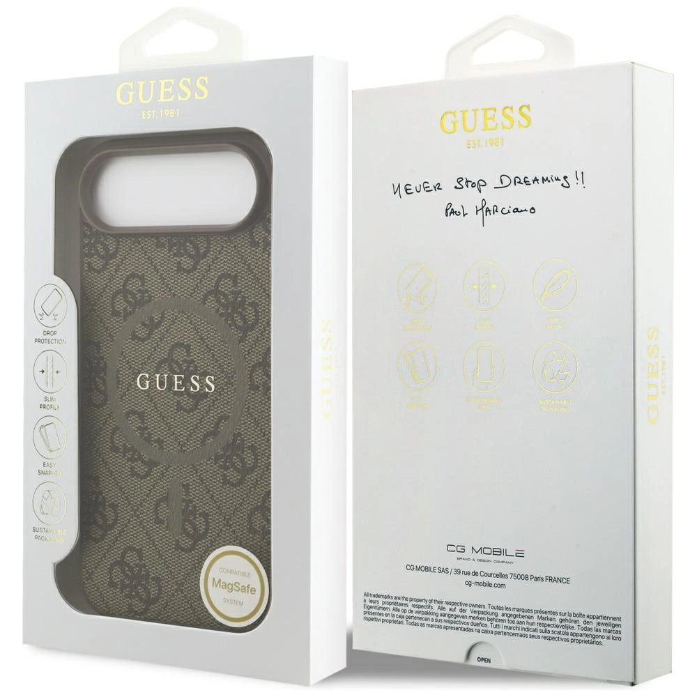 Etui Guess 4G Ring Classic Logo MagSafe na iPhone 17 Air - brązowe – zdjęcie 8