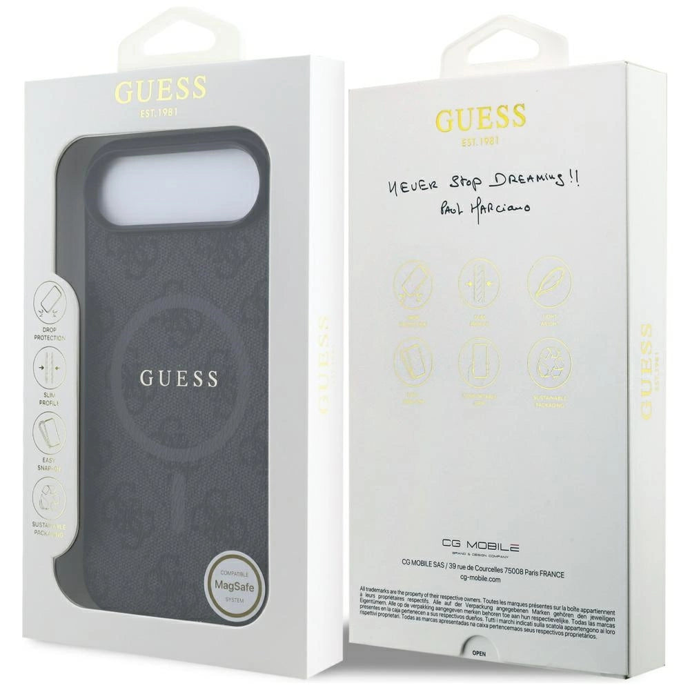 Etui Guess 4G Ring Classic Logo MagSafe do iPhone 17 Air - czarne – zdjęcie 8