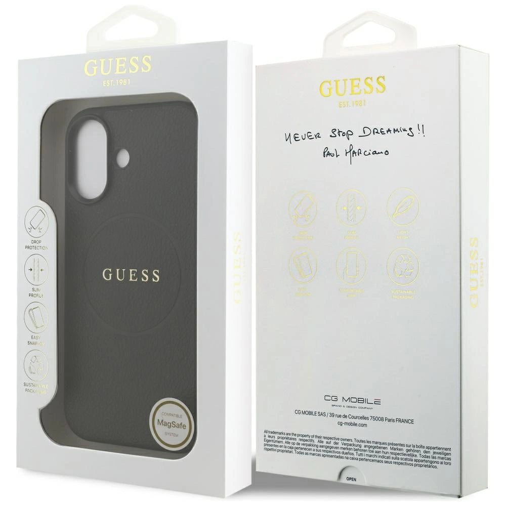 Etui Guess Grained Ring MagSafe do iPhone 17 - czarne – zdjęcie 8