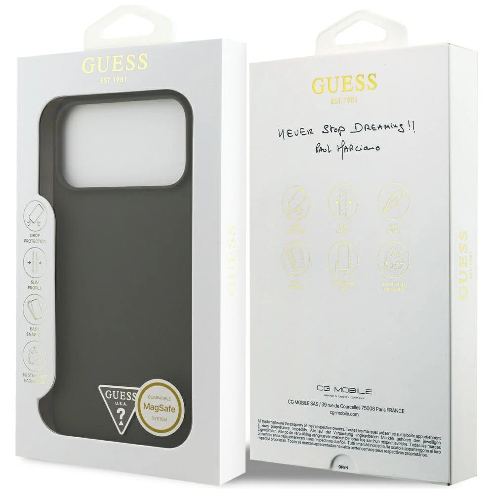 Etui Guess Silicone Triangle Logo MagSafe na iPhone 17 Pro Max - zielone – zdjęcie 8