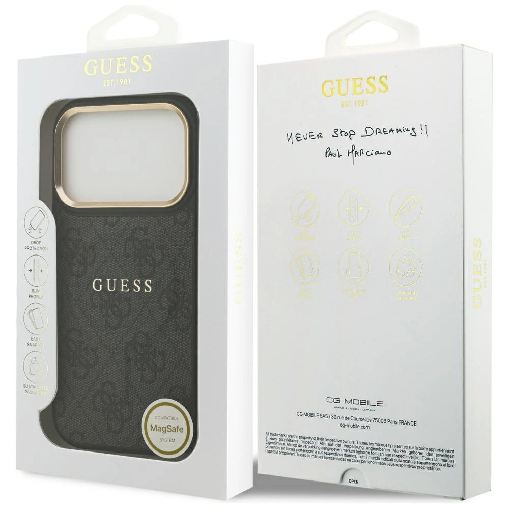 Etui Guess 4G PU Classic Logo MagSafe na iPhone 17 Pro - czarne – zdjęcie 8
