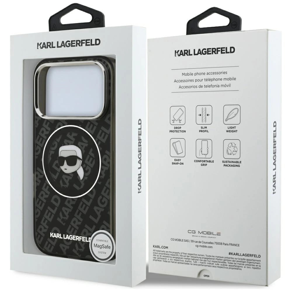 Etui Karl Lagerfeld IML Karl Head Logo na iPhone 17 Pro Max - czarne – zdjęcie 8