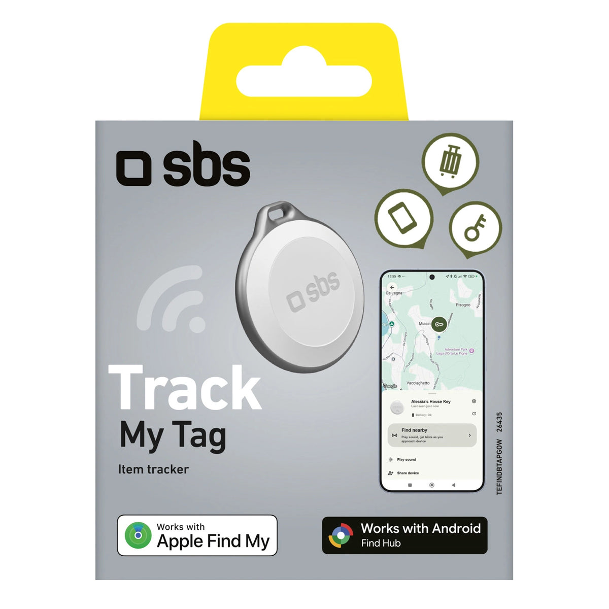 Lokalizator SBS Track My Tag uniwersalny tracker - biały – zdjęcie 2