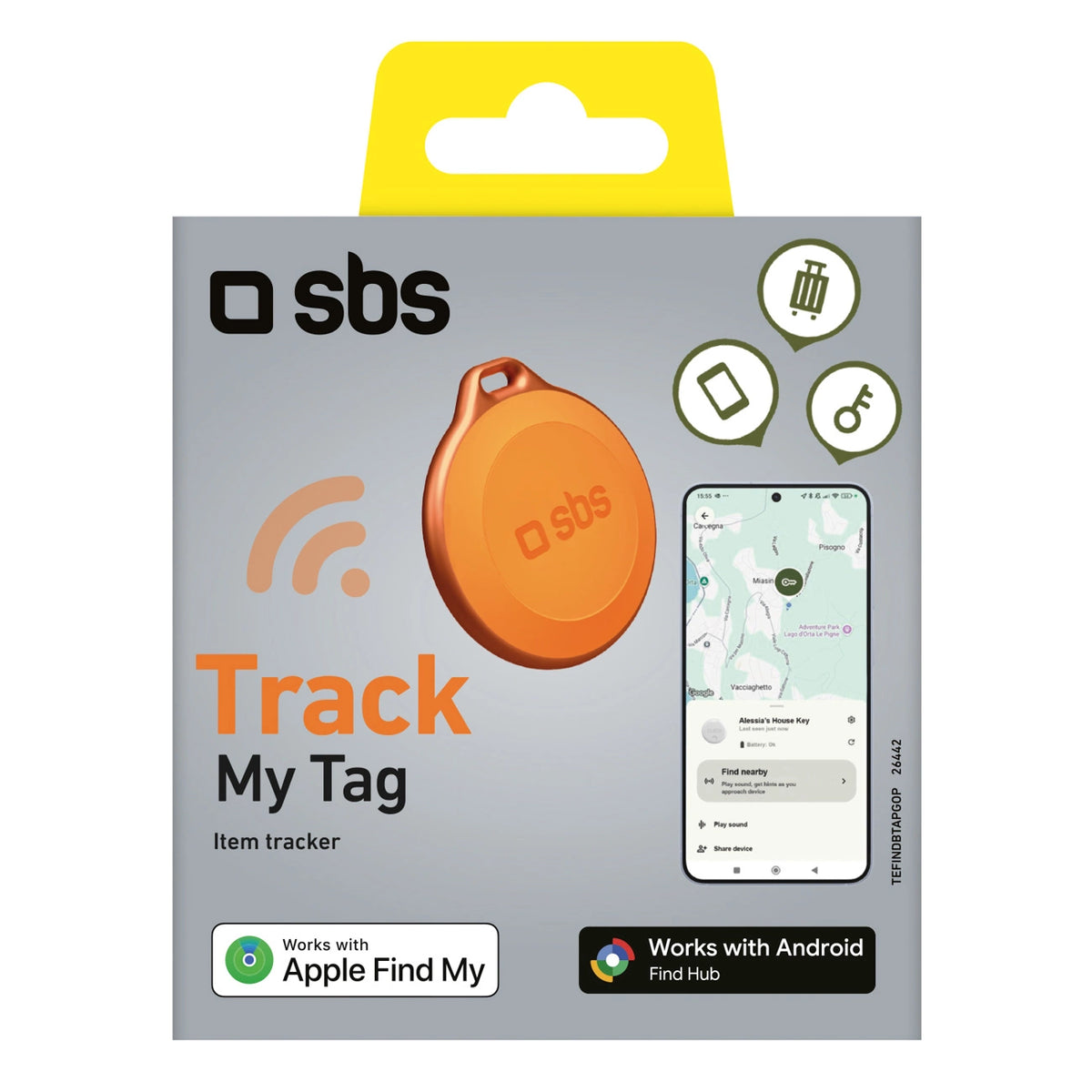 Lokalizator SBS Track My Tag uniwersalny tracker - pomarańczowy – zdjęcie 2