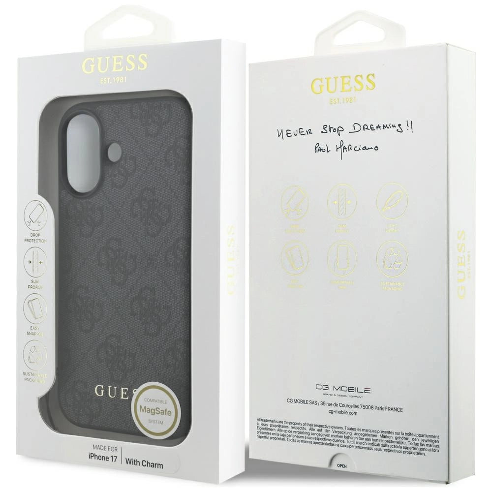 Etui Guess 4G Charms Collection MagSafe na iPhone 17 - czarne – zdjęcie 7