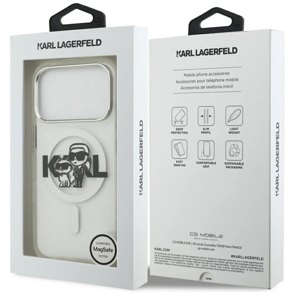 Etui Karl Lagerfeld IML Glitter Karl & na iPhone 17 Pro - przezroczyste – zdjęcie 8