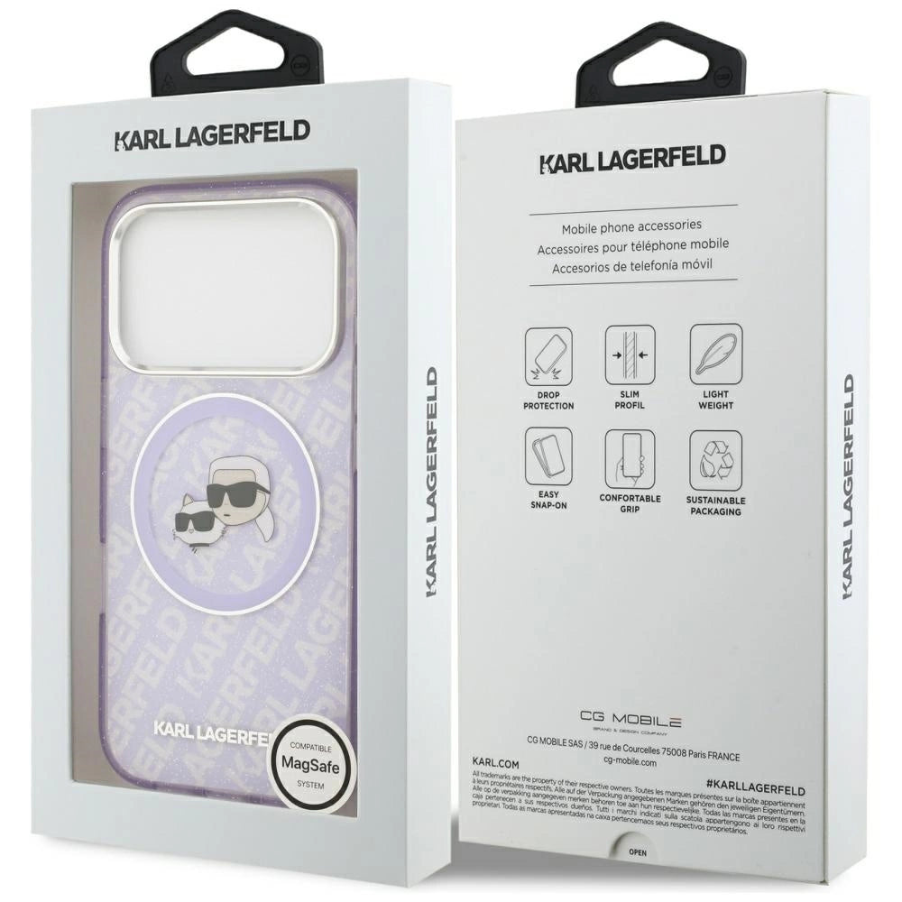 Etui Karl Lagerfeld IML Glitter Karl & na iPhone 17 Pro - fioletowe – zdjęcie 8