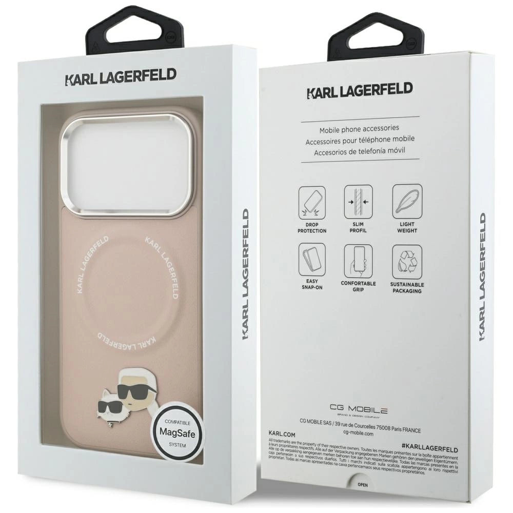 Etui Karl Lagerfeld Karl & Choupette Pins MagSafe do iPhone 17 Pro - różowe – zdjęcie 8