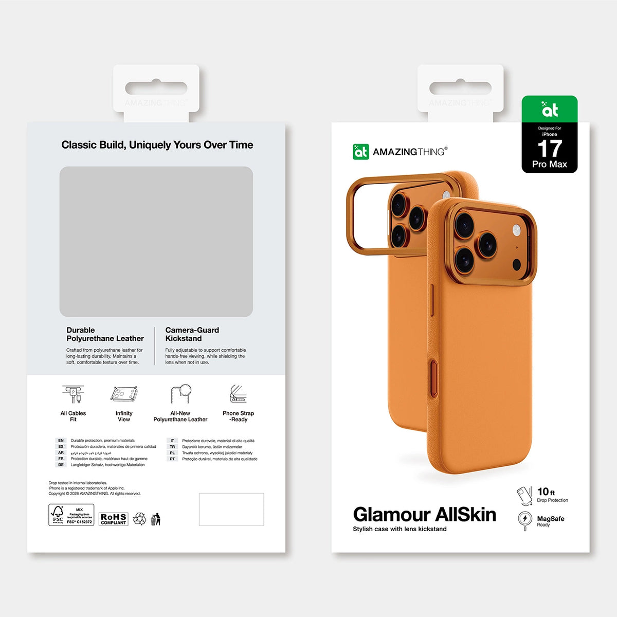 Etui AMAZINGTHING na iPhone 17 Pro kompatybilne z MagSafe - pomarańczowe – zdjęcie 7