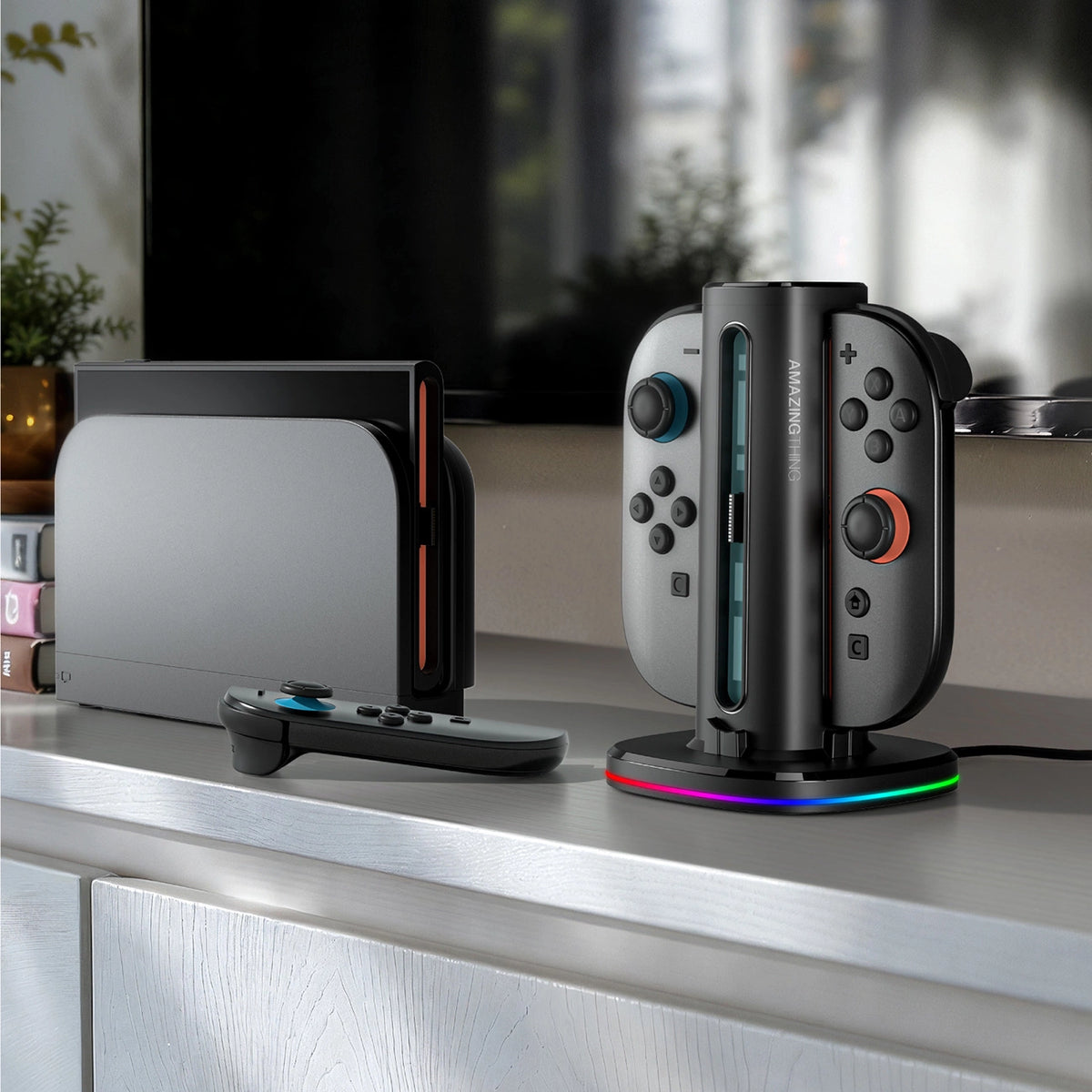 Stacja ładująca AMAZINGTHING do kontrolerów Nintendo Switch 2 - czarna – zdjęcie 10
