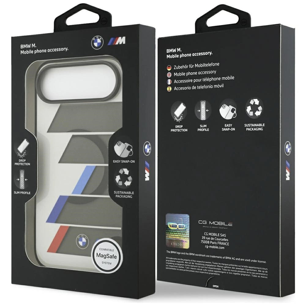 Etui BMW M IML Metal Buttons Tricolor Lines MagSafe na iPhone Air - szare – zdjęcie 8