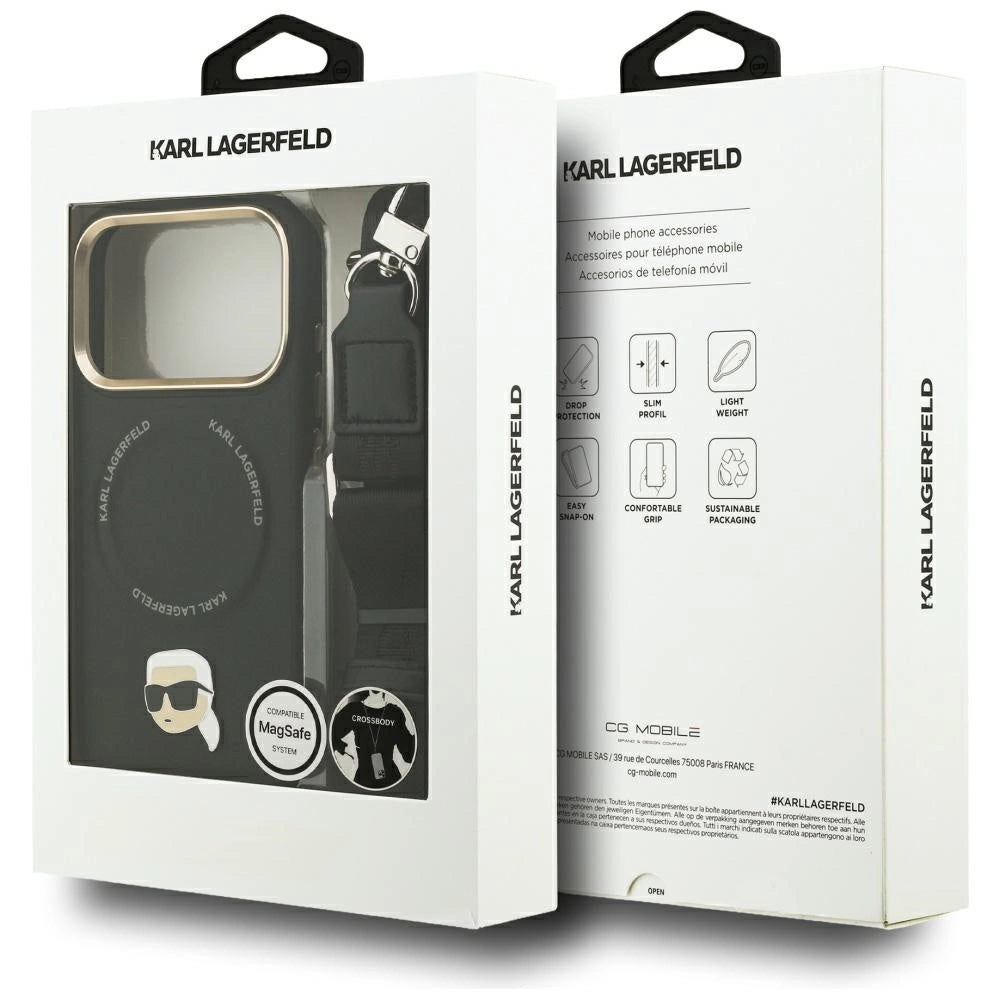 Etui Karl Lagerfeld Big Strap Karl Metal Logo na iPhone 17 Pro - czarne – zdjęcie 10