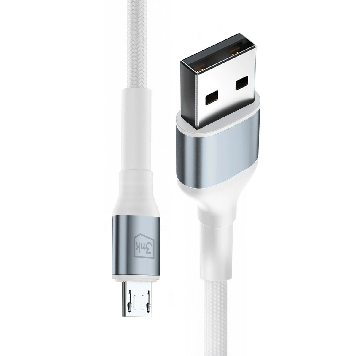 Kabel 3mk Hyper Cable N-SERIES USB-A / MicroUSB 1m 5V/2.4A 12W / biały