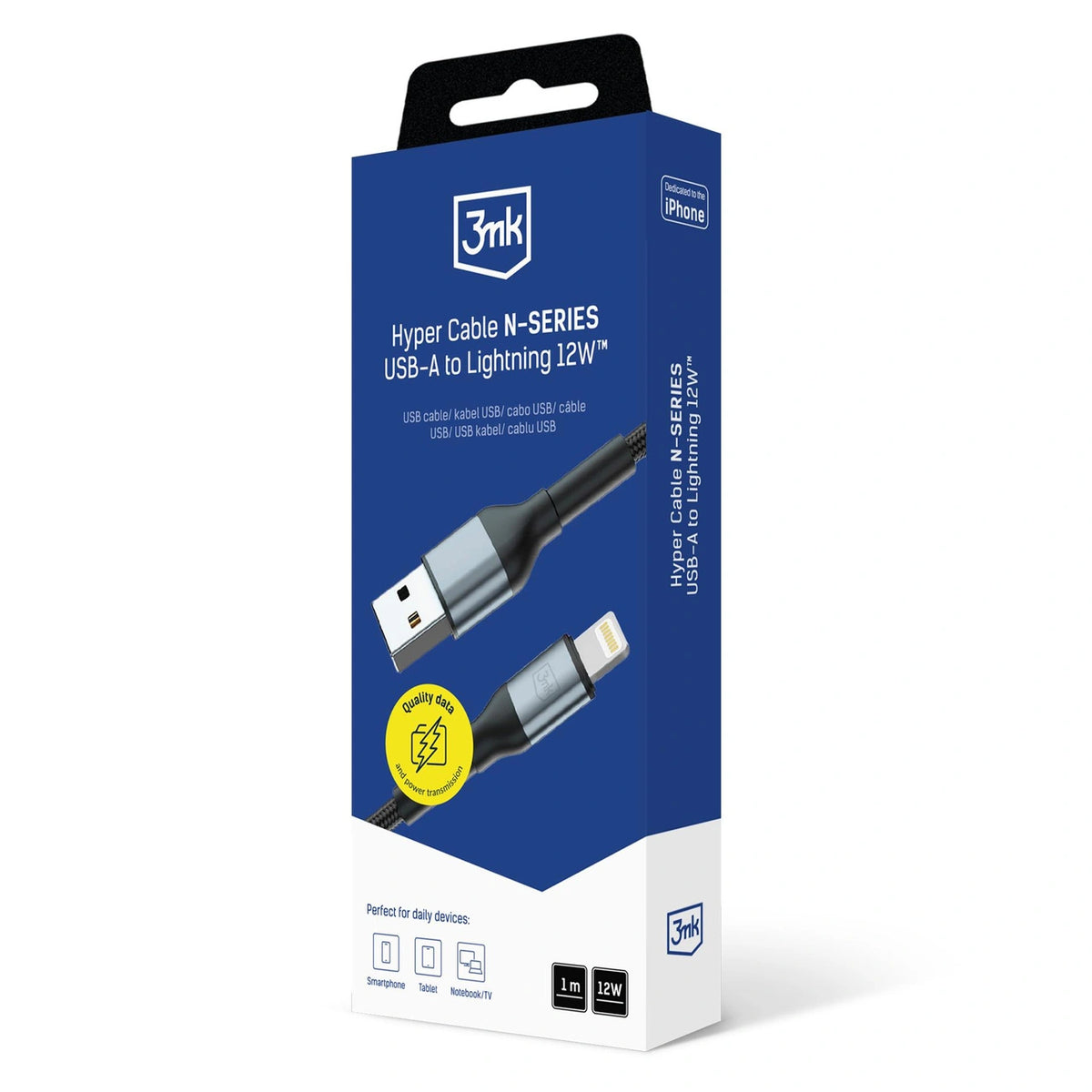 Kabel 3mk Hyper 3mk Hyper Cable N-SERIES USB-A / Lightning 1m 5V/2.4A 12W – zdjęcie 12