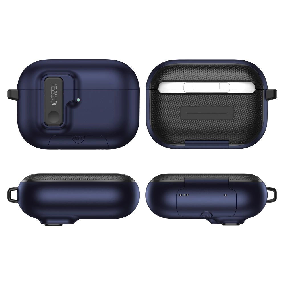 Etui Tech-Protect Slim Hook na AirPods Pro 3 - granatowe