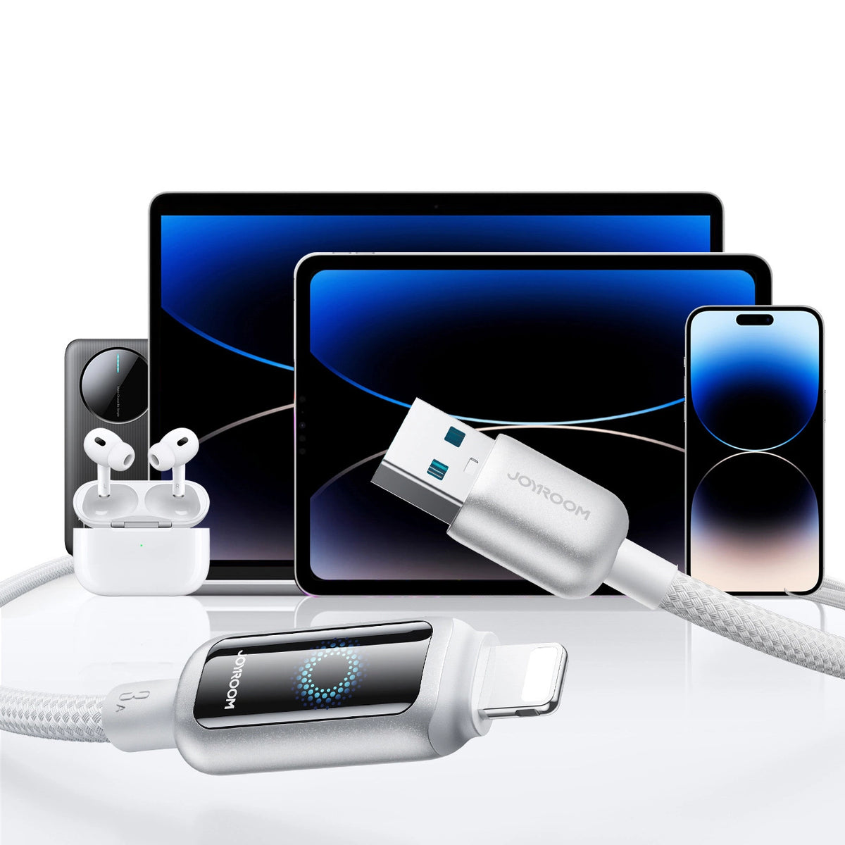 Kabel Joyroom S-A55 StarFlight 3A USB-A - Lightning 1,2m - biały – zdjęcie 12