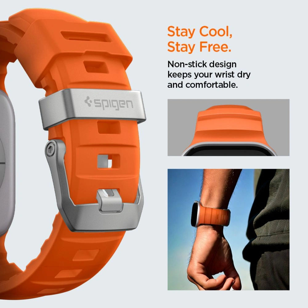 Pasek Spigen WBS2 na Apple Watch 44 / 45 / 46 / 49 mm - pomarańczowy – zdjęcie 15