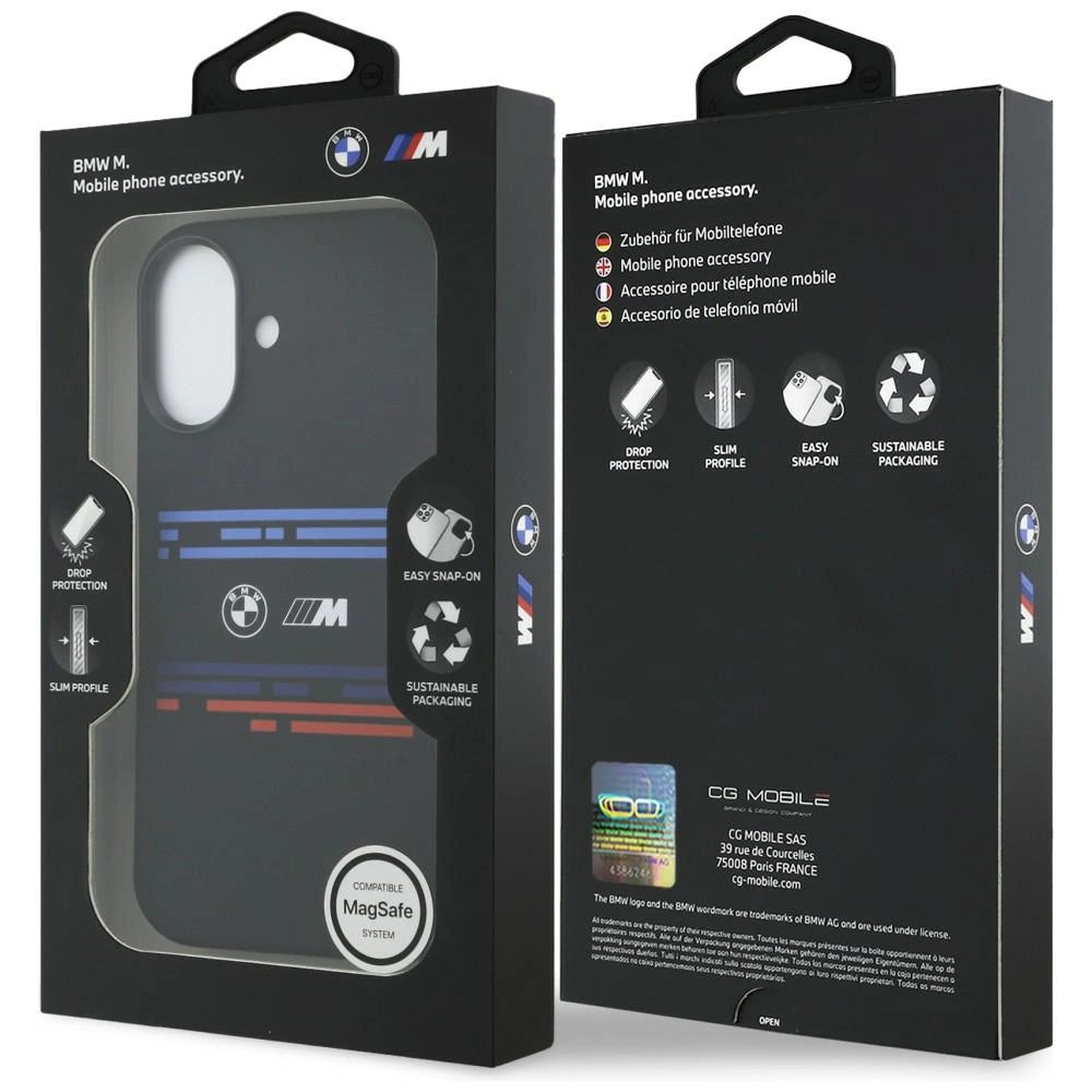 Etui BMW M Silicon Horizontal Line MagSafe na iPhone 17 - czarne – zdjęcie 8