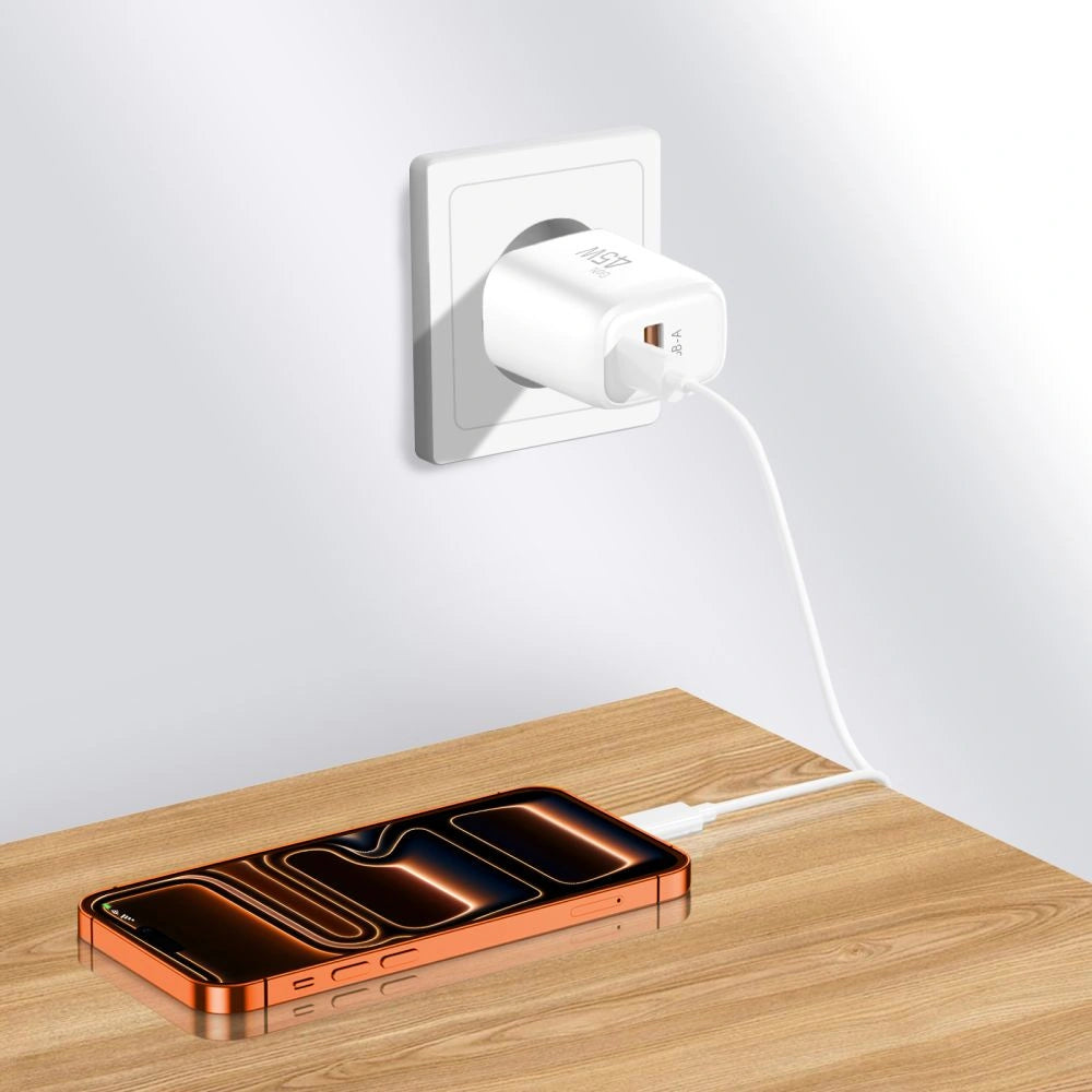 Ładowarka sieciowa Tech-Protect NCA45W-GAN 2-Port 45W - biała – zdjęcie 11