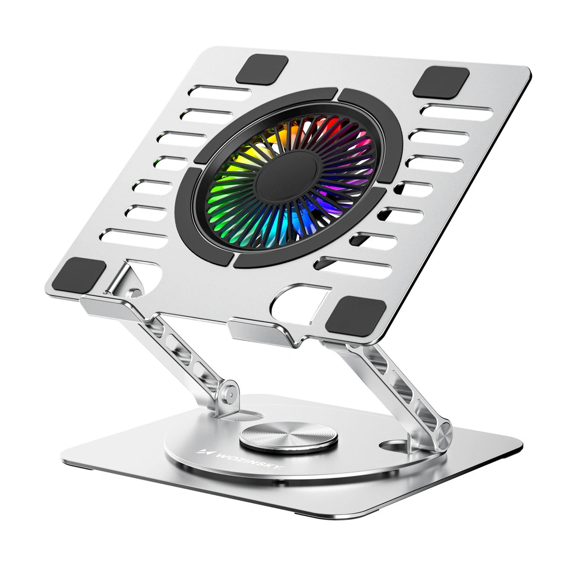 Podstawka Wozinsky WDCX-X16-AS CoolBase RGB chłodząca z obrotem - srebrna – zdjęcie 7