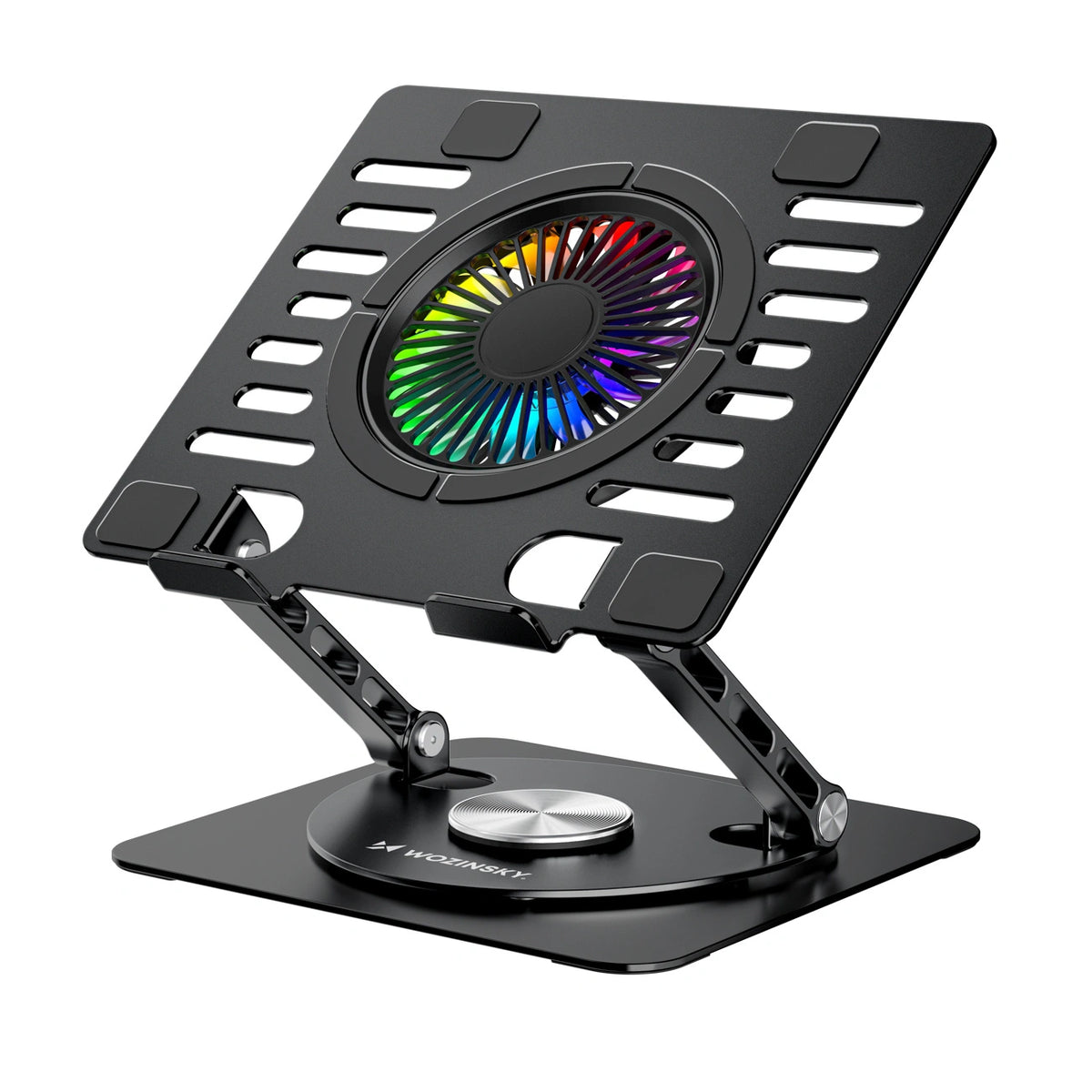 Podstawka Wozinsky WDCX-X16-AS CoolBase RGB chłodząca z obrotem - czarna – zdjęcie 7