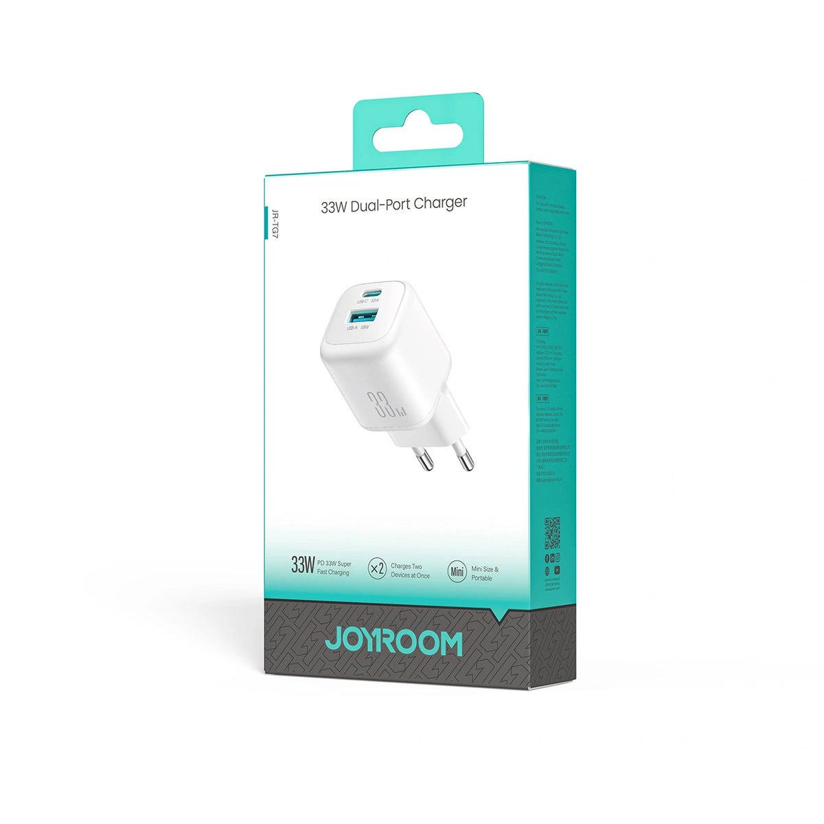 Ładowarka sieciowa Joyroom JR-TG7 33W USB-A + USB-C - biała – zdjęcie 6