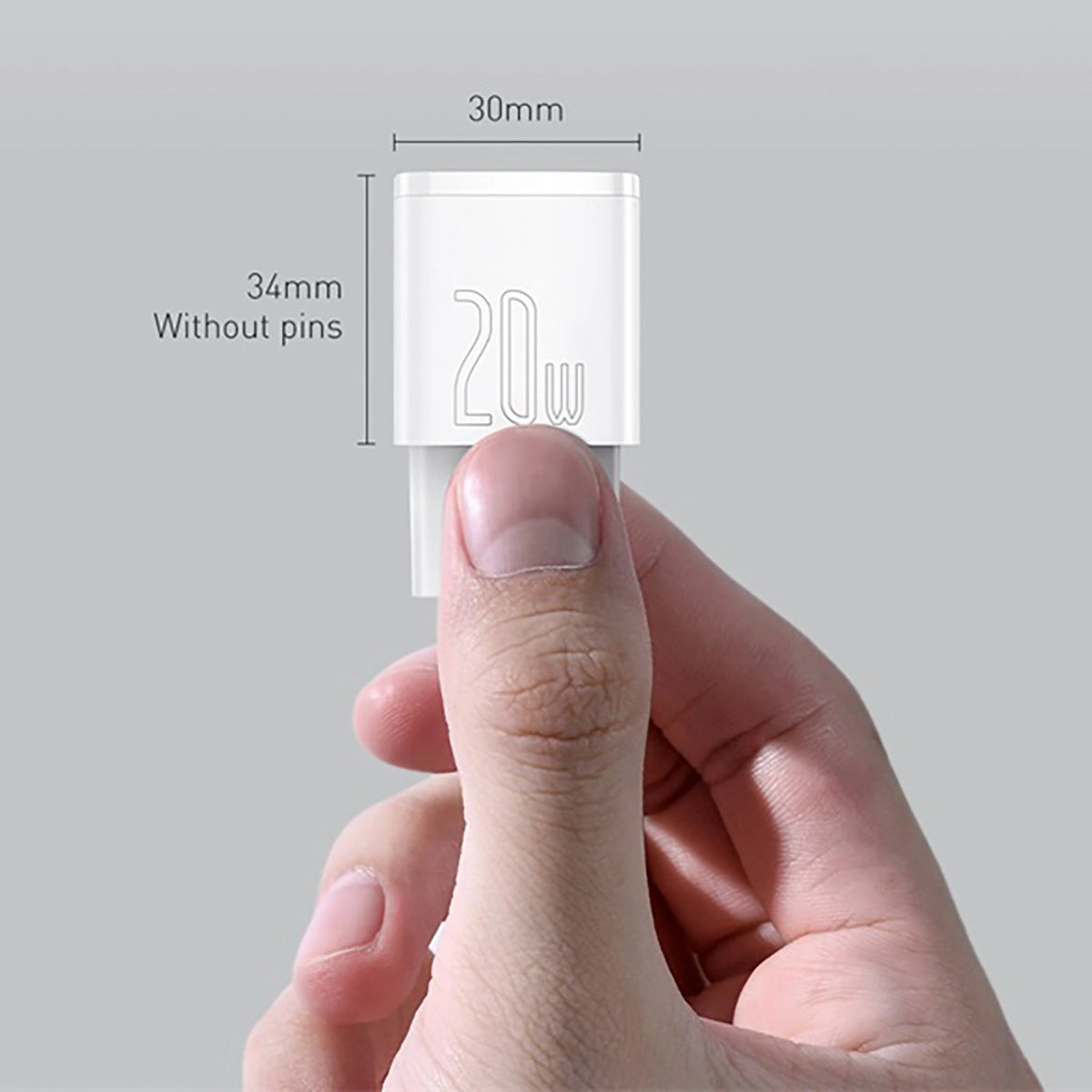 Ładowarka sieciowa Baseus Cube 20W PD USB-C - biała – zdjęcie 13