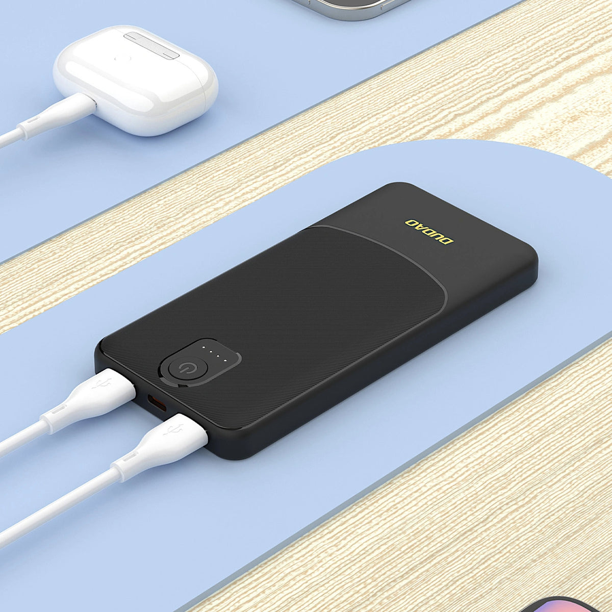 Powerbank Dudao K10Pro 2,4A 20000mAh 2 x USB-A - czarny – zdjęcie 7