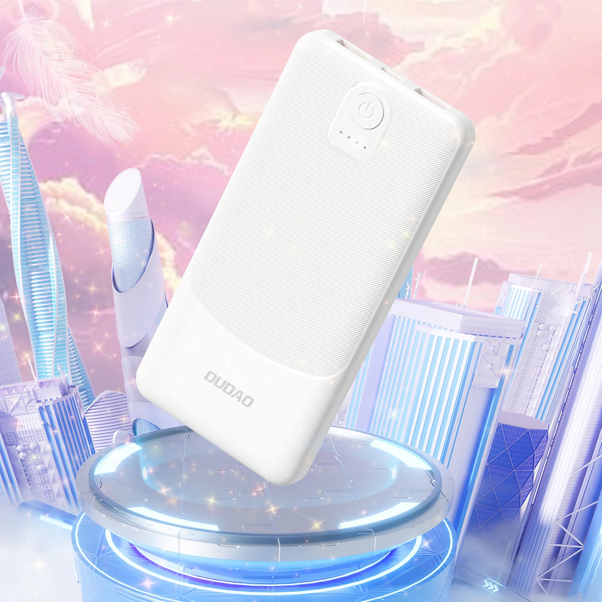Powerbank Dudao K10Pro 2,4A 20000mAh 2 x USB-A - biały – zdjęcie 7