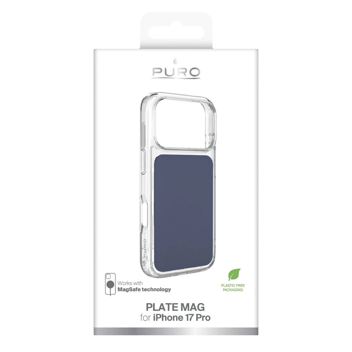 Etui Puro Plate Mag na iPhone 17 Pro kompatybilne z MagSafe - niebieskie – zdjęcie 2