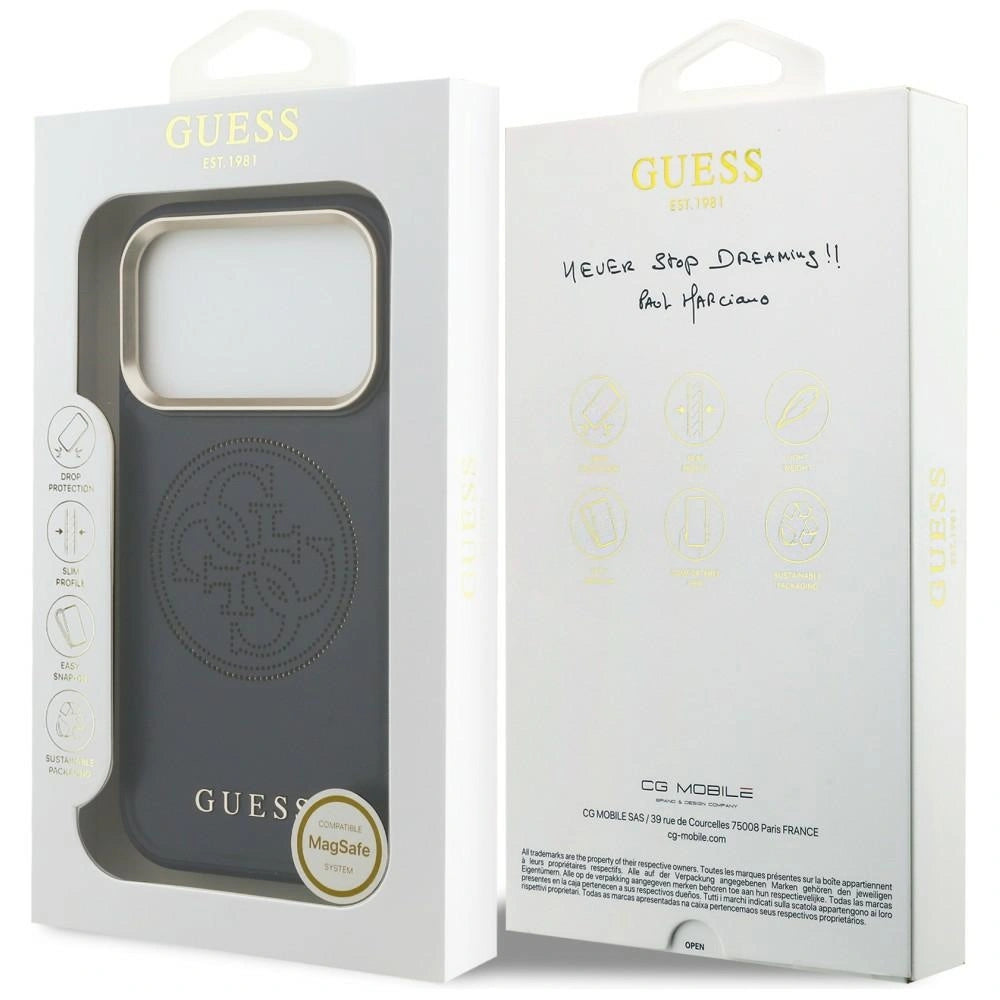 Etui Guess Perforated 4G MagSafe na iPhone 17 Pro Max - niebieskie – zdjęcie 8