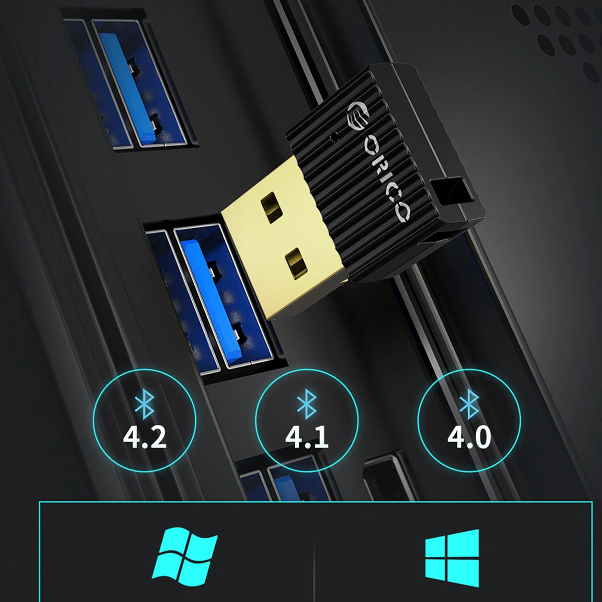 Adapter Orico BTA-53 Bluetooth 5.3 USB-A - czarny – zdjęcie 11