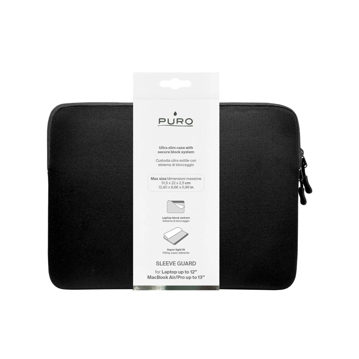 Torba Puro Slim Guard na laptopa 13" - czarna – zdjęcie 2