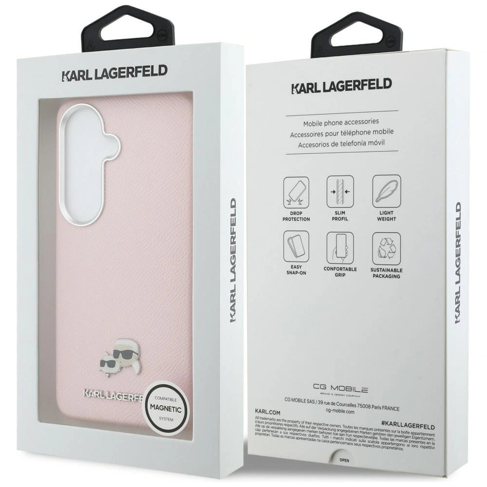 Etui Karl Lagerfeld Saffiano KC Metal Logo na Samsung Galaxy S26+ - różowe – zdjęcie 8