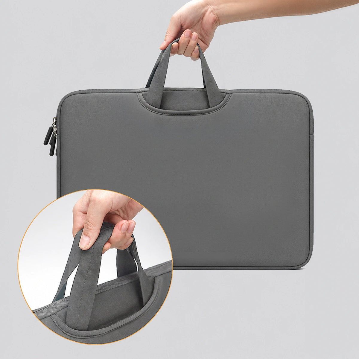 Torba na laptop Wozinsky WNT-17G 17.3" z chowaną rączką neoprenowa - szara – zdjęcie 7