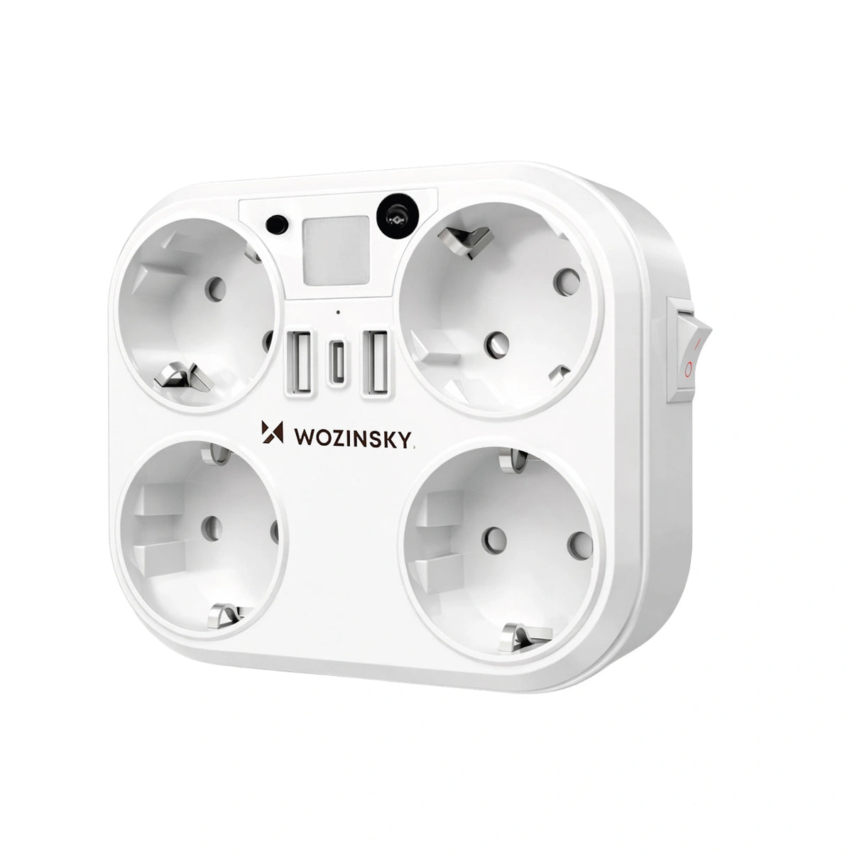 Rozgałęźnik sieciowy Wozinsky WRS-2B 4x AC 2x USB-A 2x USB-C 4000 - biały