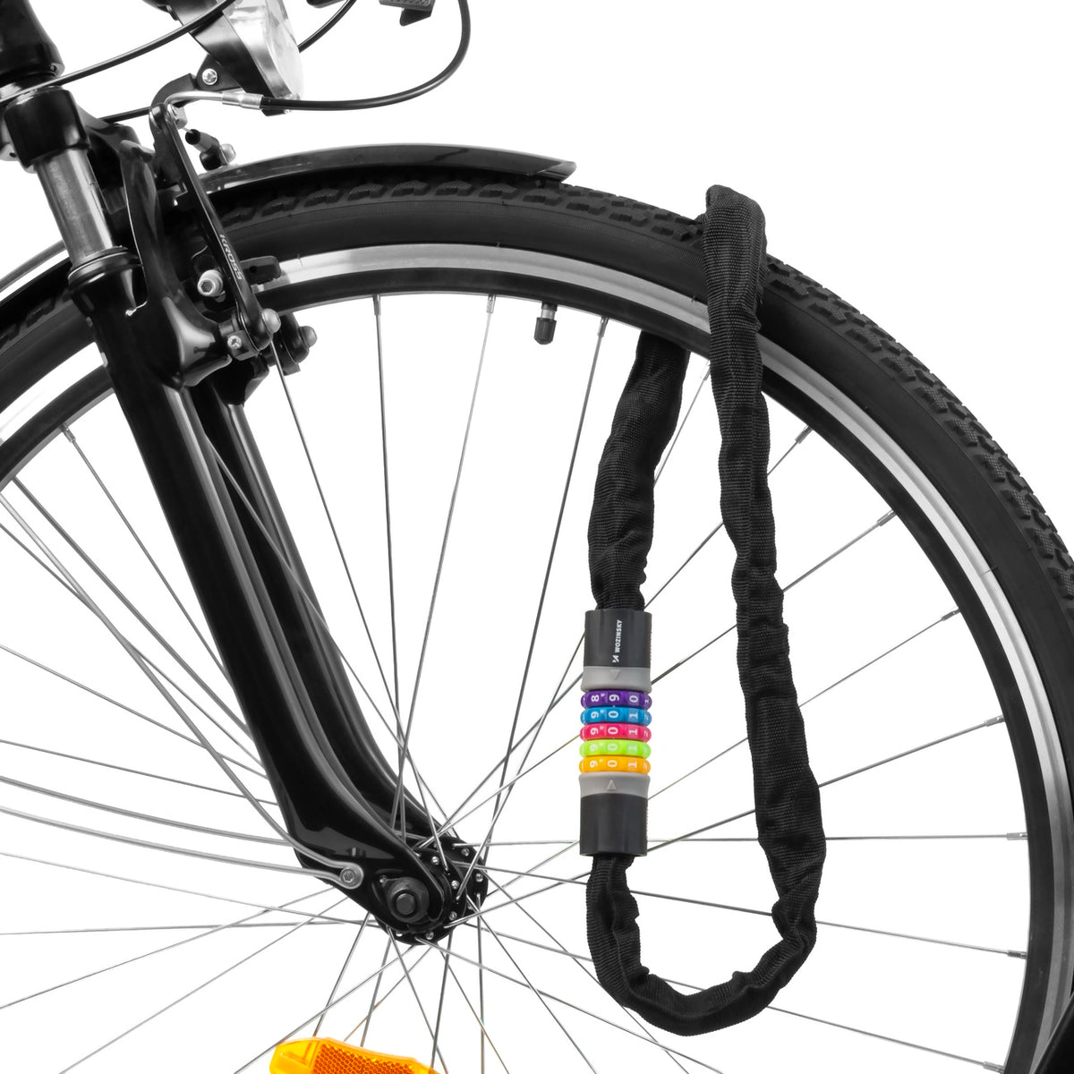 Zapięcie rowerowe Wozinsky WZR-K1 łańcuchowe na kod 100 cm - czarne – zdjęcie 3