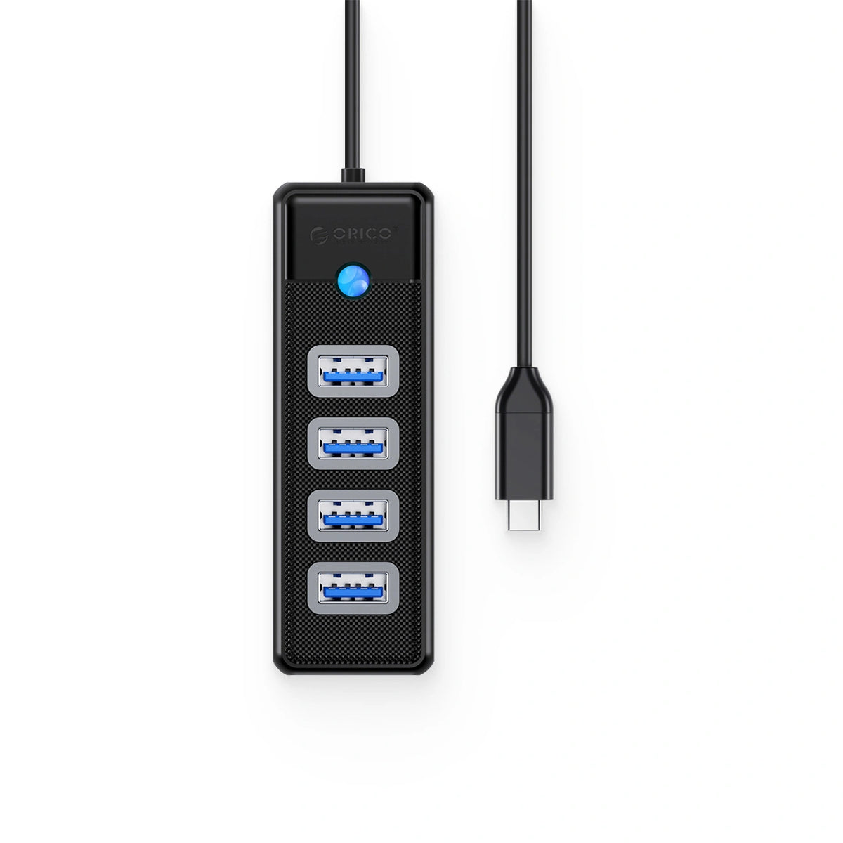 Hub USB Orico PW4U-C3 4-portowy USB-A 3.0 1m - czarny – zdjęcie 2