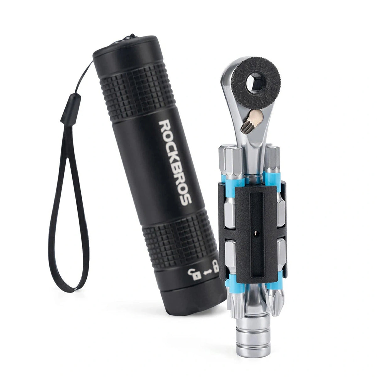 Multitool rowerowy Rockbros TG-8601 grzechotka S2 cylindryczna - czarny – zdjęcie 6