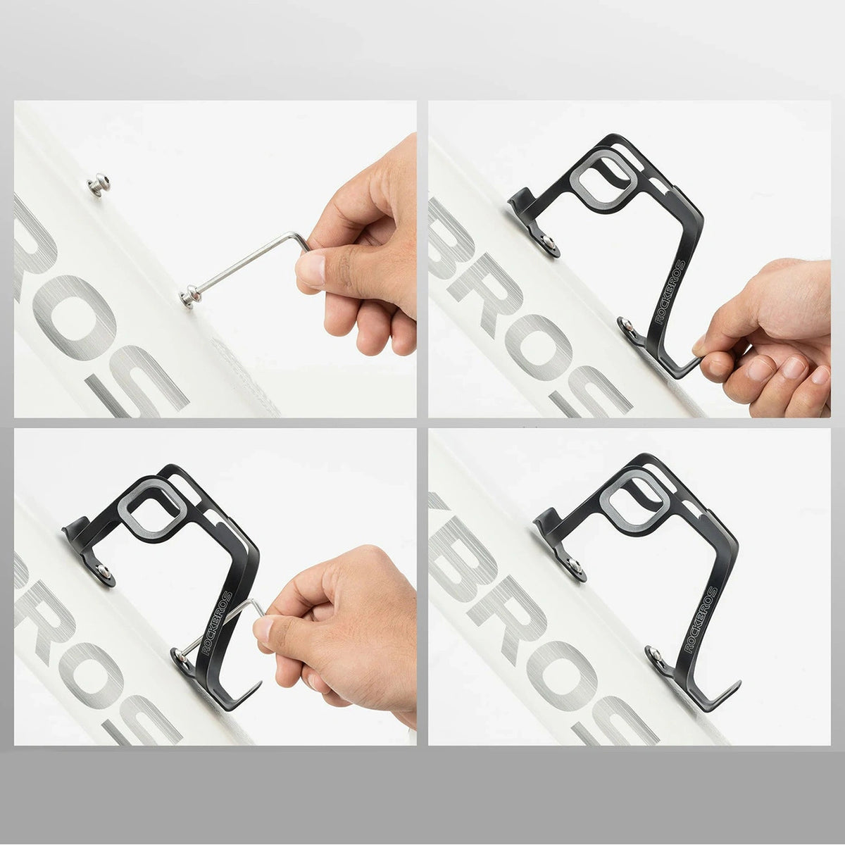 Koszyk na bidon Rockbros BBC2504 aluminiowy ultralekki - czarny – zdjęcie 7