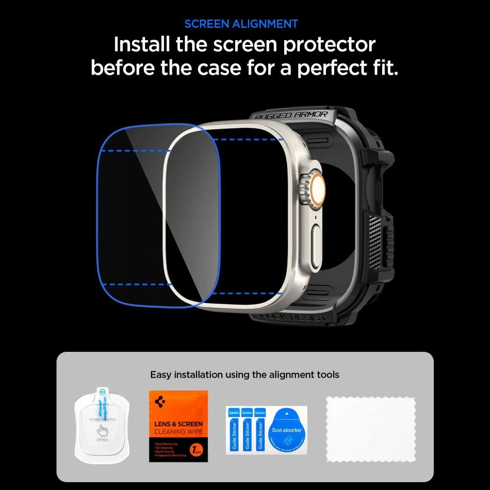 Etui Spigen Rugged Armor + na Apple Watch Ultra 49 mm - czarne matowe – zdjęcie 9
