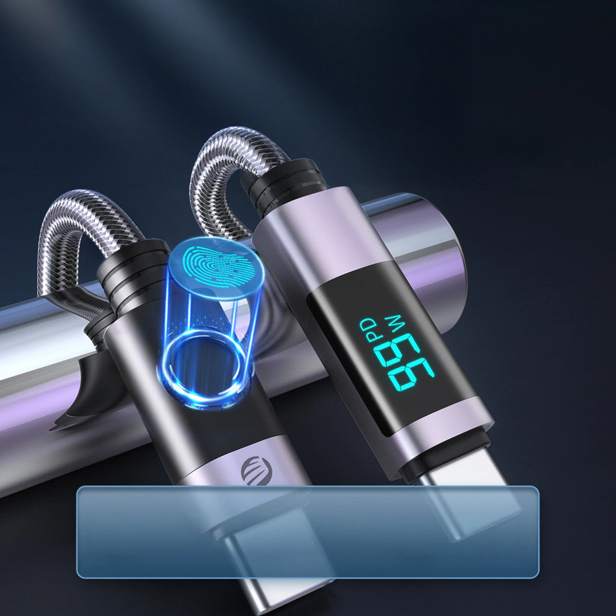 Kabel Orico LDC2C USB-C - USB-C PD 100 W z wyświetlaczem LED 480 - czarny – zdjęcie 9