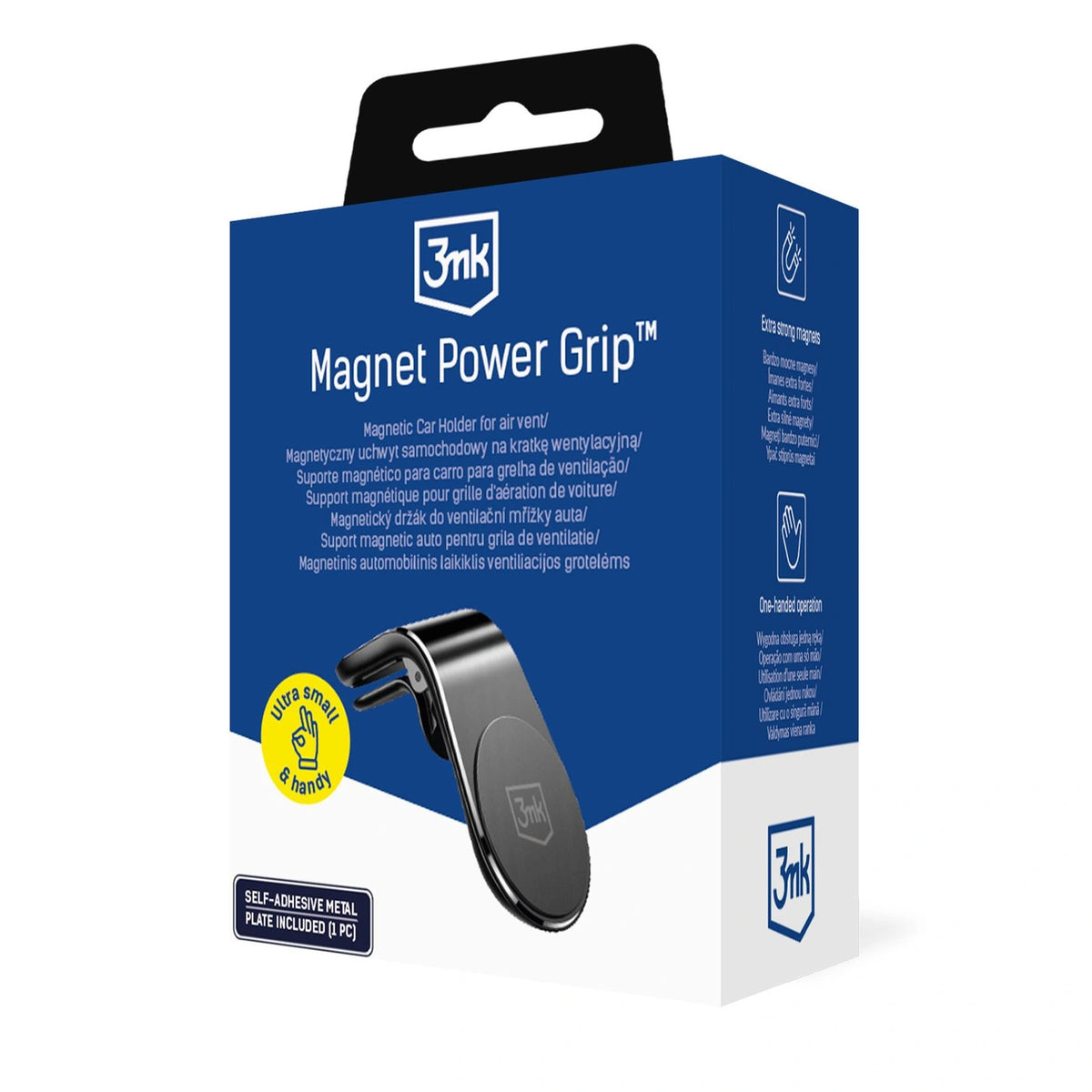 Uchwyt samochodowy 3mk Magnet Power Grip do kratki - czarny – zdjęcie 10